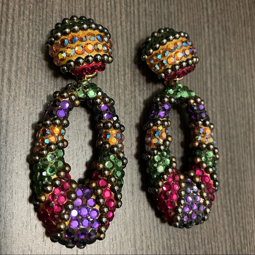 Richard Kerr Vintage Crystal Oval Earring